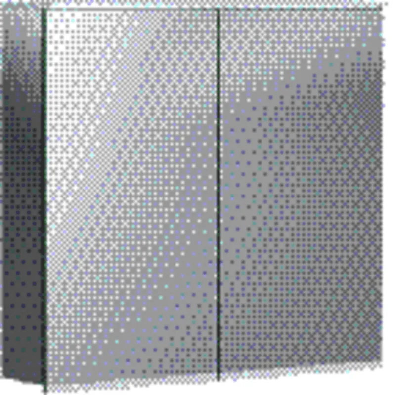 Geberit Option Plus Spiegelschrank m. Beleuchtung, zwei Türen, 75x70x17,2cm