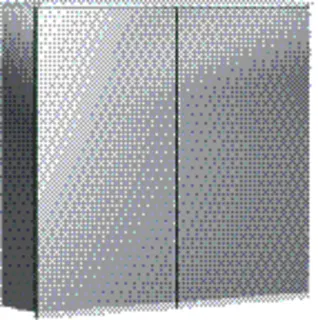 Geberit Option Plus Spiegelschrank m. Beleuchtung, zwei Türen, 75x70x17,2cm