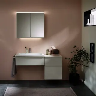 Geberit Option Plus Spiegelschrank m. Beleuchtung, zwei Türen, 75x70x17,2cm – Bild 4