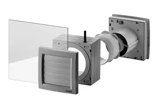 Maico Fenstereinbausatz FE 100/1 AP mit selbsttätiger Außenklappe – Bild 3