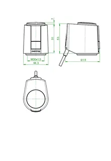 OVENTROP-Elektrothermischer Stellantrieb "Aktor T ST", 24V, stroml. geschl.,0-10V – Bild 3