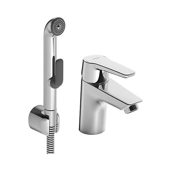 Hansa Polo Waschtischmischer mit Funktionsbrause (chrom)