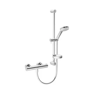 Hansa Brause-Thermostat-Batterie Wand- stangenset, Hansaprisma 4808, chrom