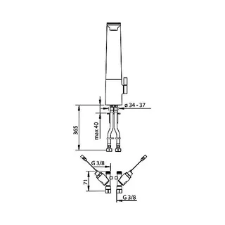 Alessi Sense by Hansa Spültisch-Elektronik-Einlochbatterie 0776 (chrom/weiß) – Bild 2