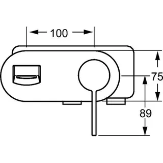 Hansa Fertigmontageset Waschtisch-Wandbatterie 2-Loch, Hansaloft 5777 verchromt – Bild 2