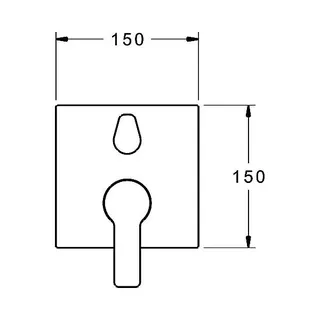 Hansa Ligna Fertigset Wannenmischer Unterputz (chrom), eckige Rosette – Bild 2