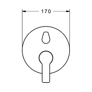 Hansa Ligna Fertigset Wannenmischer Unterputz (chrom), runde Rosette – Bild 2