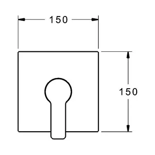Hansa Ligna Fertigset Unterputz Brausearmatur (chrom), eckige Rosette – Bild 2