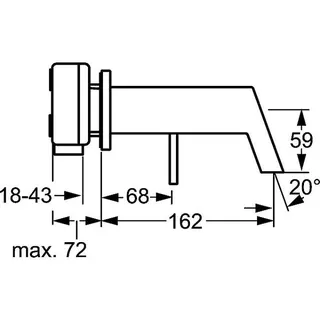 Hansa Stela Fertigmontageset Waschtisch-Einhand-Wandbatterie 160mm – Bild 3