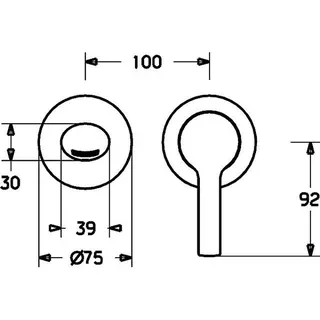 Hansa Waschtisch-Einhand-Wandbatterie Hansaronda 3.5 0383, verchromt – Bild 2