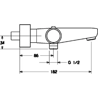 Hansa Prisma Wannen Thermostat verchromt – Bild 2