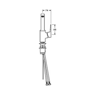 Hansa Twist Waschtisch Armatur, seitlich bedient (chrom) – Bild 2