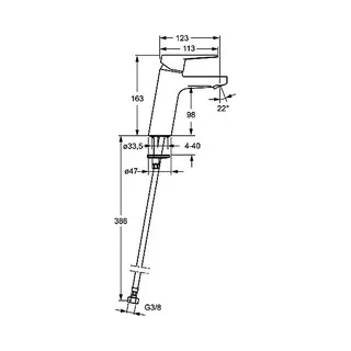 Hansa Twist XL Waschtisch Armatur, Vollhebel, verchromt – Bild 2