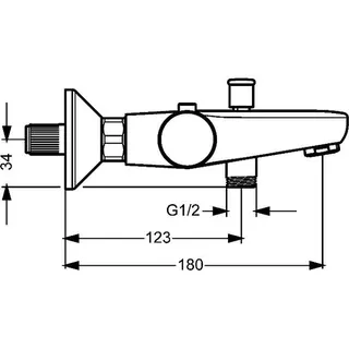 Hansa Unita Wannen Thermostat (chrom), Aufputz für Wandmontage – Bild 2