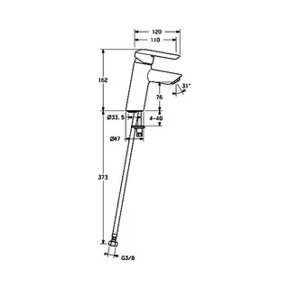 Hansa Hansavantis Einhand Einlochbatterie für XL 5237 (chrom) – Bild 2