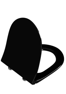 VitrA WC-Sitz Slim Sento Duroplast mit Absenkautomatik Schwarz Hochglanz