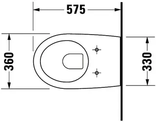Duravit Wand-WC Architec 575 mm Tiefspüler, Durafix, weiß – Bild 5