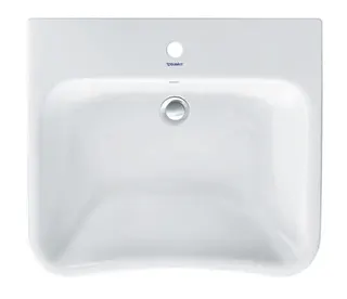 Duravit Waschtisch DuraStyle Vital 650 mm mit ÜL, mit HLB, 1 HL, weiß