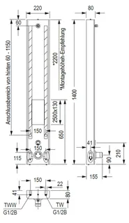 CONTI+ CONCASH el. PZ Duschpan. BWA Therm. Edelst. DN15 – Bild 4