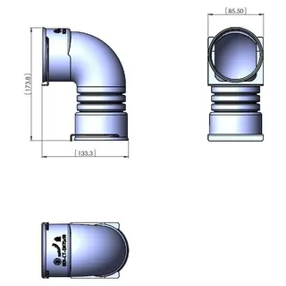 comfort-KWL-Bogen 90 Grad für Lüftungs- rohr Basic DN 75