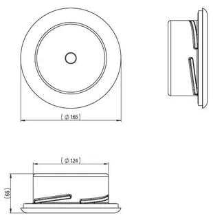 comfort-KWL-Zuluft-Tellerventil DN 125 rund 164mm TVA Stahlblech weiß