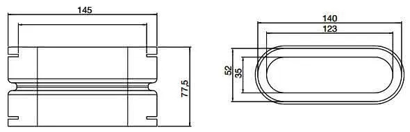 comfort-KWL-Muffe flat 51 mit Fixierschieber