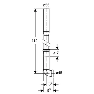 Geberit Spülbogenset 90Gr ausziehbar, mit Aussparungsschalen und Schutzstopfen – Bild 4