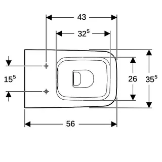 Geberit iCon Square Stand-WC Tiefspüler wandbündig, geschl. Form, Rimfree, weiß – Bild 5