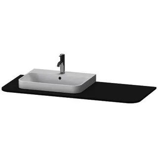 DU Konsole m.1Aus.HappyD2+,16x1300x550mm Beckenposition l., graphit supermatt