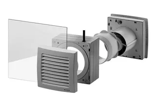 Maico Fenstereinbausatz FE 100/1 SG mit feststehender Außenklappe – Bild 3
