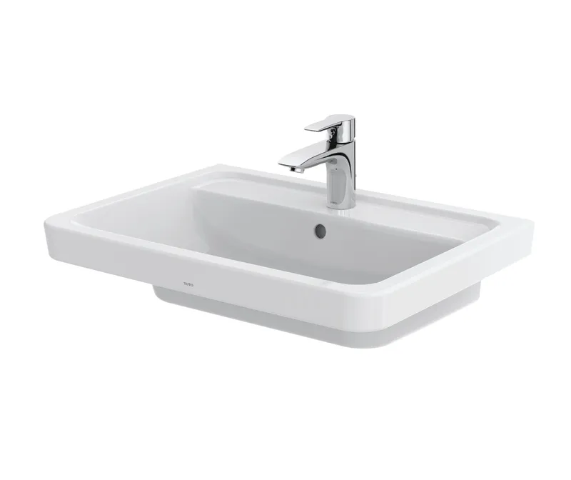 TOTO CF Waschtisch weiß 650mm mit Hahnloch mit Überlauf