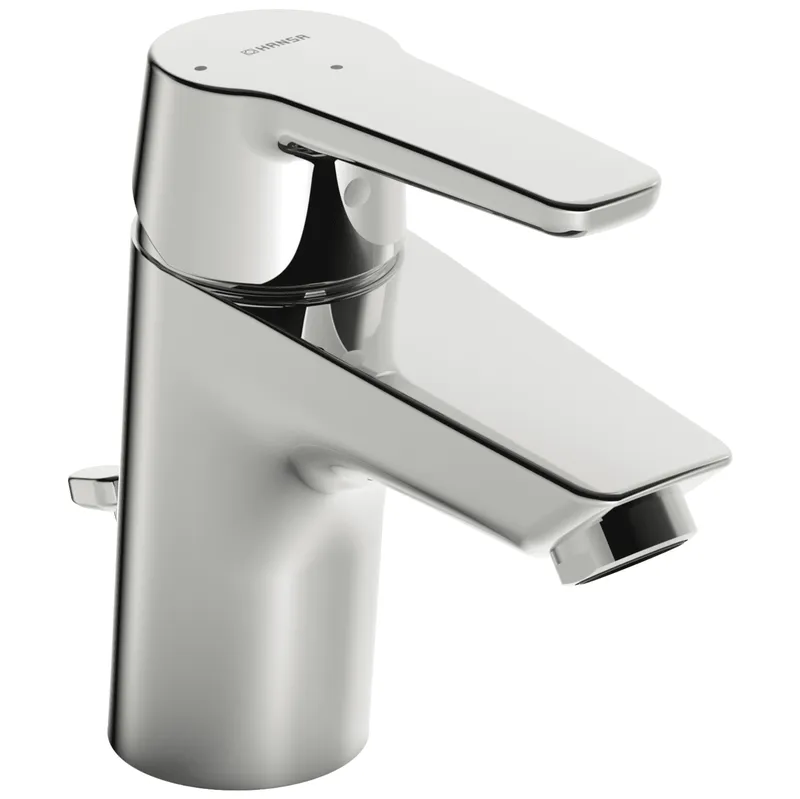 EHM Waschtisch-Batt. HANSAPOLO 5140 Cold Zugst.Ablgarn. Ausld. 103 mm DN15 chr