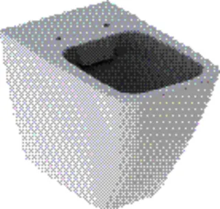 Geberit iCon Square Stand-WC Tiefspüler wandbündig, geschl.Fo Rimfree, weiß Tect