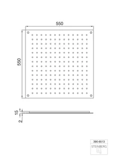 Steinberg Relax Rain Regenpaneel 550 x 550 mm 390 6513, chrom – Bild 2