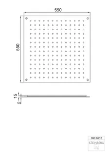 Steinberg Relax Rain Regenpaneel 550 x 550 mm 390 6512, chrom – Bild 2