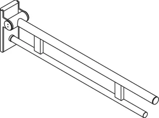HEWI mob. SK-Griff Duo (A), L:850, pulverbeschichtet weiß tiefmatt – Bild 4