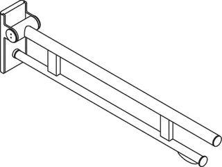 HEWI mob. SK-Griff Duo (A), PRH, L:850, pulverbeschichtet weiß tiefmatt – Bild 4