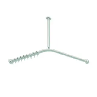 HEWI VH-Stange, d:25, A1/A2=887, 18 Ringe, plvb weiß tiefmatt