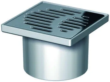 ACO Easy-Flow Aufsatzstück D125/ 150x150/ PE/Schlitzrost V2A/ K3