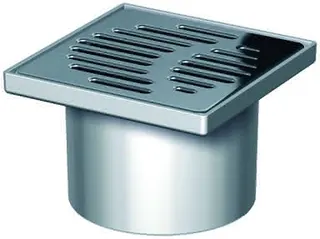 ACO Easy-Flow Aufsatzstück D125/ 150x150/ PE/Schlitzrost V2A/ K3