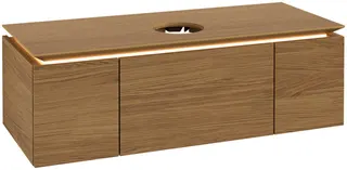 Villeroy & Boch WTUS Legato 1200x380x500mm m. Bel. 3 Ausz. Waschtisch m.tig Nordic Oak – Bild 2