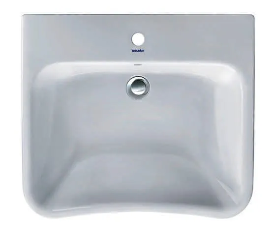 Duravit Waschtisch DuraStyle Vital 650 mm mit ÜL, mit HLB, 1 HL, weiß WonderGliss