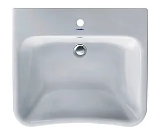 Duravit Waschtisch DuraStyle Vital 650 mm mit ÜL, mit HLB, 1 HL, weiß WonderGliss