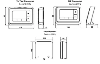 Resideo Raumthermostat T4R per Funk auf Empfängerbox – Bild 4