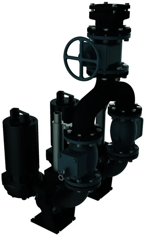 ACO Powerlift Pumpenset DN100 duo/bauseitiger Schacht