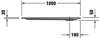 Duravit Starck Slimline Duschwanne, Rechteckig, 1000x900x50 mm, Weiß, Sanitä – Bild 2