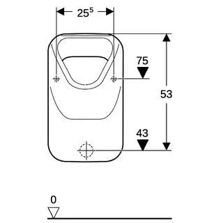 Geberit Alivio Urinal, Zulauf von oben Abgang nach hinten oder unten, weiß – Bild 4