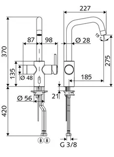 SCHELL Küchenarmatur GRANDIS E HD-M IR, EHM, Mischw., ohne Stromv., chrom – Bild 2