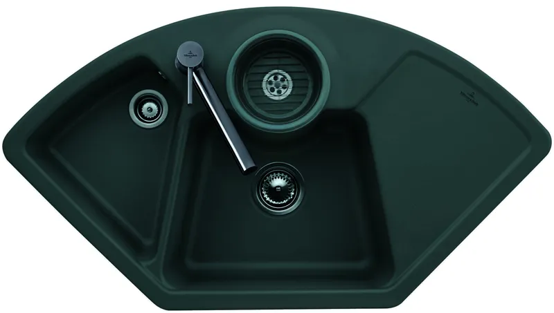 Villeroy & Boch Eck-SP Solo Eck 1075x600mm Exc-Garn. Spülbecken m.tig Keram. Weiß Alpin cplus