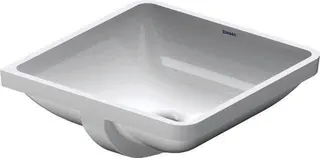 Duravit Einbauwaschtisch Starck 3 430 mm EB v.unten, mit ÜL, ohne HLB, weiß